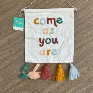 Pillowfort Colorful 'Come As You Are' Tapestry